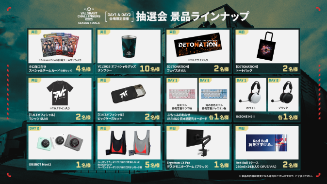 オフライン会場限定抽選会 景品詳細公開！